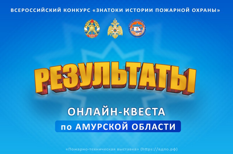 Результаты онлайн-квеста «Знатоки истории пожарной охраны. Амурская область».